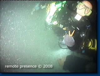 ROV view of Lusitania diver